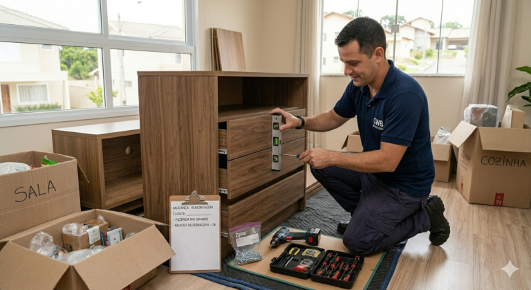 Guia Definitivo: Por que a Desmontagem e Montagem Técnica de Móveis é o Coração de uma Mudança Sem Estresse